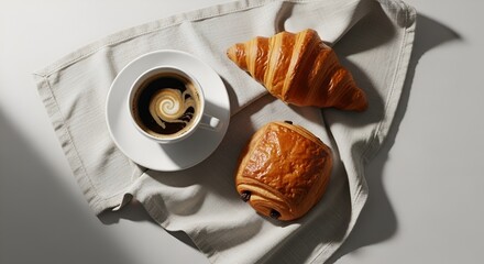 Morning Coffee with Fresh Pastries
