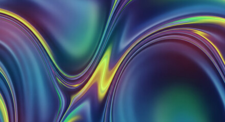 Colorful fluid holographic wave modern abstract background design