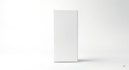 White Product Box Mockup on White Background