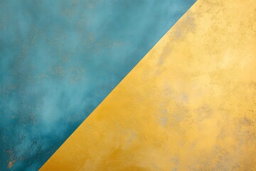 Abstract background featuring a diagonal split between textured teal and vibrant golden yellow