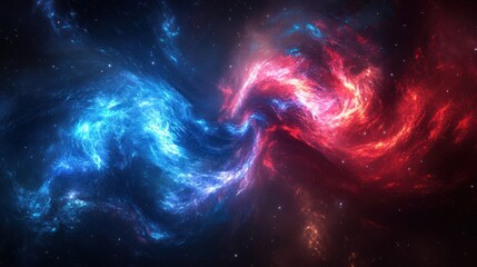 Cosmic nebulae swirling in deep space. Possible use Science fiction backdrop