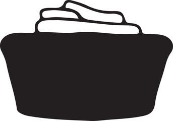 Black business briefcase with handle and metal lock vector icon or document folder isolated on white background portfolio illustration