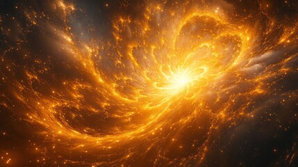 Obraz premium Abstract fractal flames swirling in space. Possible use Background image