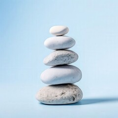an AI Image Generator, Calm Stone Tower for Mindfulness and Zen Practice