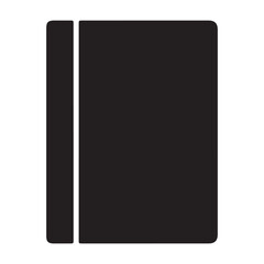 Minimalist Black Notebook or Journal Template with Clean Lines and a Modern Aesthetic for Creative Projects and Organization