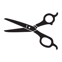 Minimalist Black Scissors Vector Illustration for Hairdressing Salon and Beauty Concepts a Tool for Stylists and Barbers