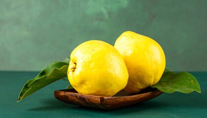 Pair of ripe yellow fruits
