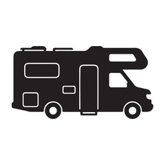 RV Camper Van Silhouette for Road Trip Adventures and Vacation Travel Designs Perfect for Campground and Outdoor Themes