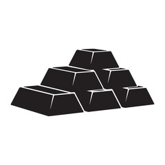 Stack of Gold Bars in Black and White Represents Wealth and Financial Security for Investors and Businesses Worldwide