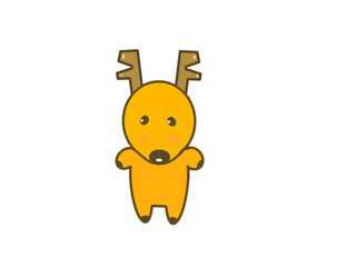 Fototapeta premium Cute Reindeer Character 