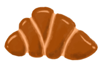 baked croissant with golden brown pastry