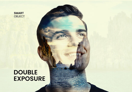 Silhouette Double Exposure Portrait Photo Effect