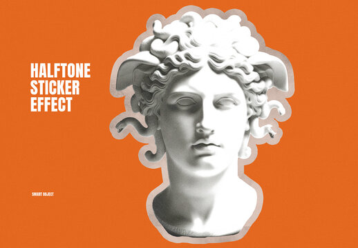 Pop Art Halftone Sticker Photo Effect