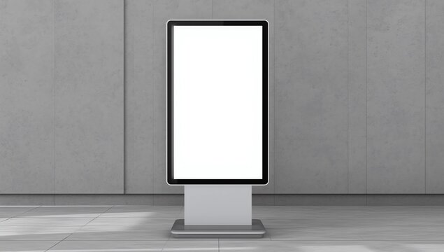 Blank Mock up Banner Stand Media Display Signage Indoor