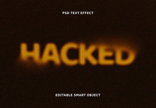 Halftone Noise Blur Text Effect Mockup