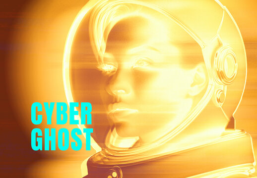Vibrant Ethereal Glow Cyber Ghost Photo Effect