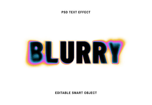 Chromatic Glow Blurry Text Effect PSD