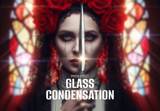 Dark Gothic Glass Condensation Photo Effect
