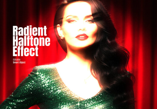 Radiant Halftone Photo Effect