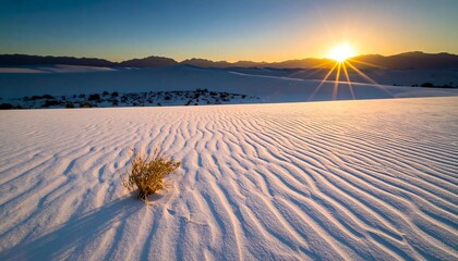 Sunset over White Sand Dunes, New Mexico