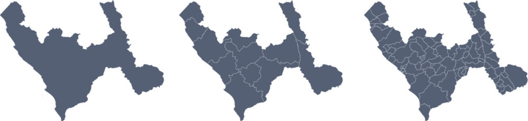 Fototapeta premium LA LIBERTAD Map Outline and Internal Divisions