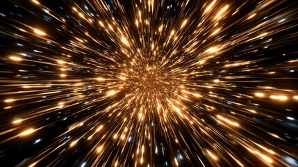 Fototapeta premium A mesmerizing display of glowing particles emanating outward, creating a dynamic sense of rhythm and movement. Perfect for illustrating concepts of energy, speed, and innovation.