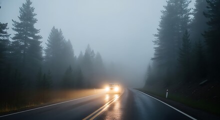 Fototapeta premium road in fog
