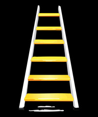 Yellow and Black Heavy Duty Industrial Ladder for High Reach Access Maintenance and Professional Construction Projects Equipment