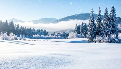 winter landscape with snow covered trees