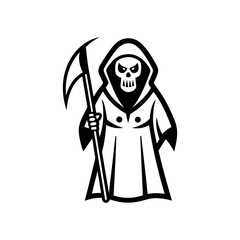Grim reaper with scythe illustration