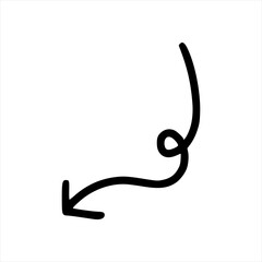 arrow doodle handrawn vector