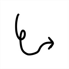 arrow doodle handrawn vector
