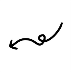 arrow doodle handrawn vector