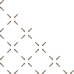 Minimalist Corner Decoration with X-Shape Motifs