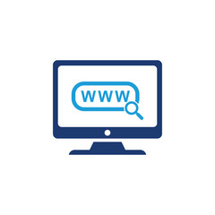 Internet computer icons. Networks, websites, web design, hardware, software, and programming. In a simple vector style.