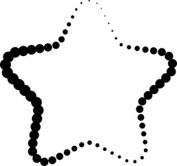 Star shape halftone dots set