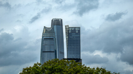 Dongguan, China - June 15, 2025 - skyscrapers and towers in Nancheng District (1)