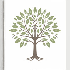 Obraz premium vector tree with green leaves