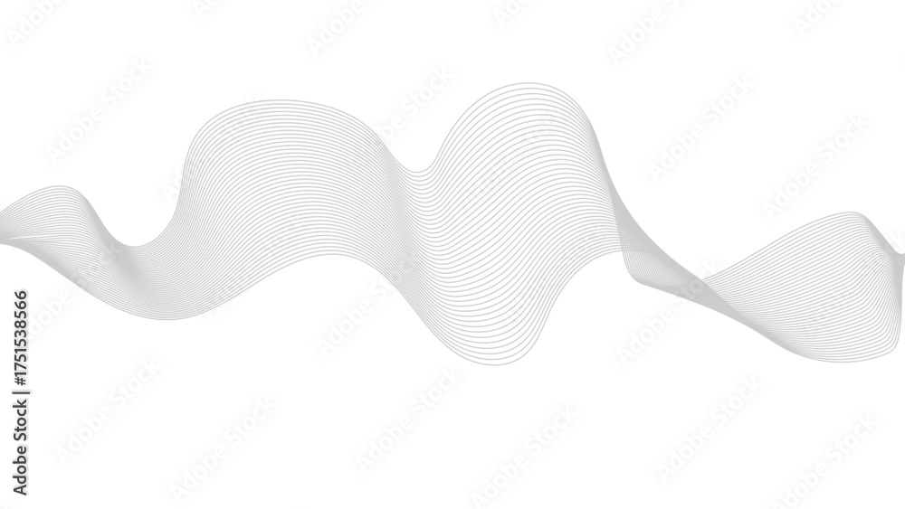Sticker thin wavy line abstract background. wavy line horizontal divider outline minimalist background,