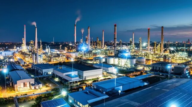 factory in the night