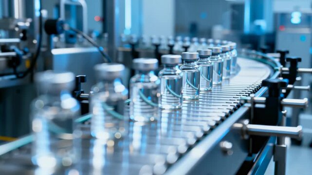Sterile vaccine vial production logistics innovation healthcare pharma line supply chain efficiency and safety with precise metal