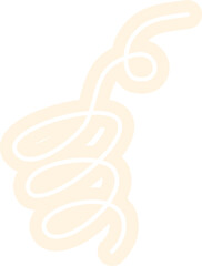 Fun colorful line doodle for children or party celebration design with basic shape