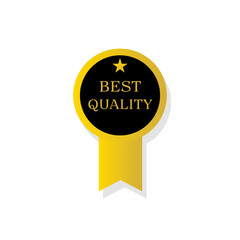 Best Quality Badge Ribbon Award Vector. ( original illustration, not AI Generated )