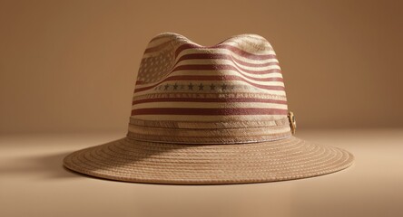 Patriotic Hat with Stars and Stripes Design