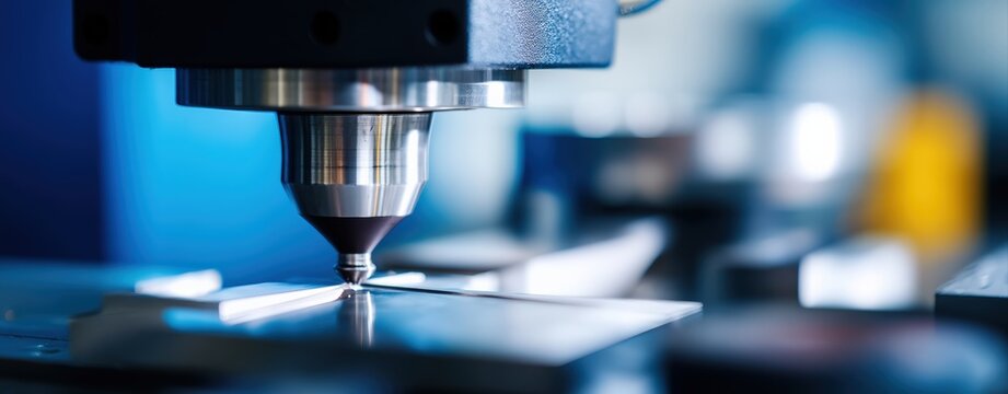 CNC machine spindle processing a metal workpiece, showing automation, precision, and technology in modern manufacturing