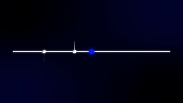 Gradient Timeline infographic animation. Glowing Infographics Timeline on Gradient Background