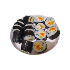 sushi on a plate