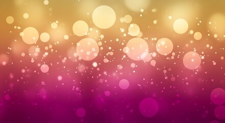 Golden and magenta bokeh lights background with sparkles