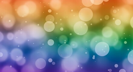 Fototapeta premium Abstract rainbow bokeh lights background with soft focus