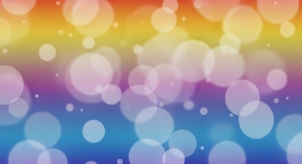 Obraz premium Soft rainbow bokeh lights background with vibrant colors